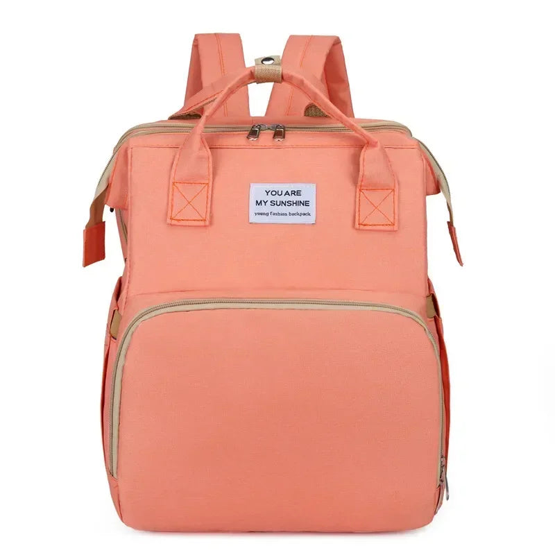 Lightweight Mother and Baby Bag Multifunctional Large Capacity Mom Bed Bag New Portable Folding Mommy Bag Crib Stroller Backpack
