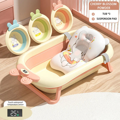 Baby Folding Tub Baby Tub 0-6 years old Large size Newborn Baby Products Bath Seat Bathtub Children's Baby Shower Tub Wash basin
