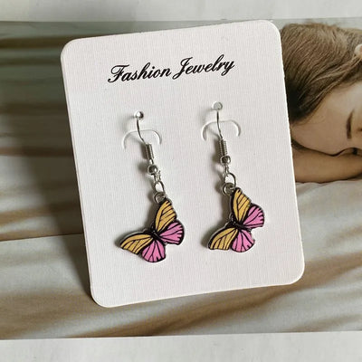 Fashion Romantic Butterfly Necklace for Women Girl Blue White Orange Color Animial Design Choker Neck