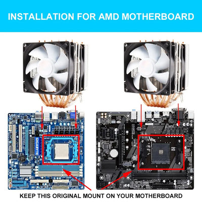 6 Heatpipes RGB CPU Cooler Radiator Silent PWM 4PIN 150W For Intel LGA 1150 1151 1155 1200 1366 2011 X79 X99 AM3 AM4 Ventilador