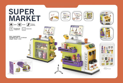 Children's Simulation Home Supermarket, Shopping Cash Register Toy, Puzzle Selling Store, 3 4 5 6 7 8 Years Old Girls Gift