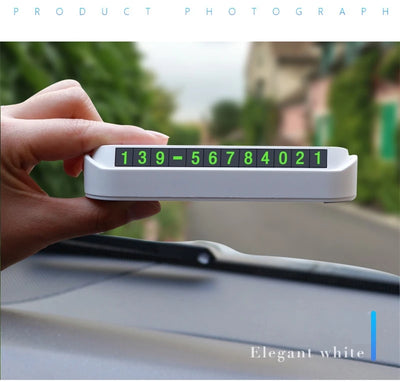 CAR TEMPORARY PARKING PHONE NUMBER PLATE – AUTO PARKING CONTACT CARD