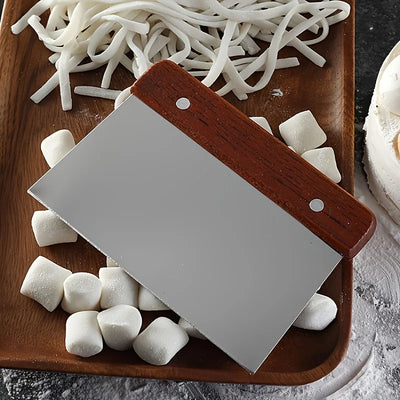 1pc stainless steel scraper, vegetable chopper, dough cutter - a multifunctional kitchen tool for baking