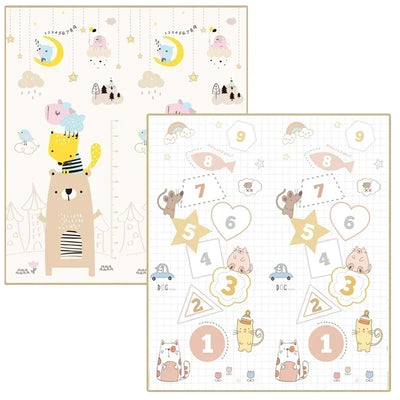 Foldable Cartoon Play Mat Kid Rug Puzzle Infant Carpet Waterproof Early Education Gym Baby XPE Crawling Pad Rug Developing Mat