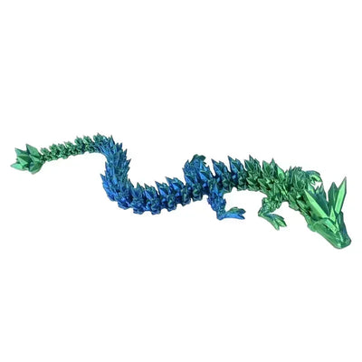 3D Printed Gem Dragon Glow in The Dark Rotatable Articulated Dragons Crystal Figures Action Toy Desktop Ornament Birthday Gifts