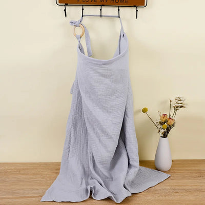 BREATHABLE COTTON MUSLIN BABY NURSING COVER – MATERNITY BREASTFEEDING APRON & STROLLER BLANKET