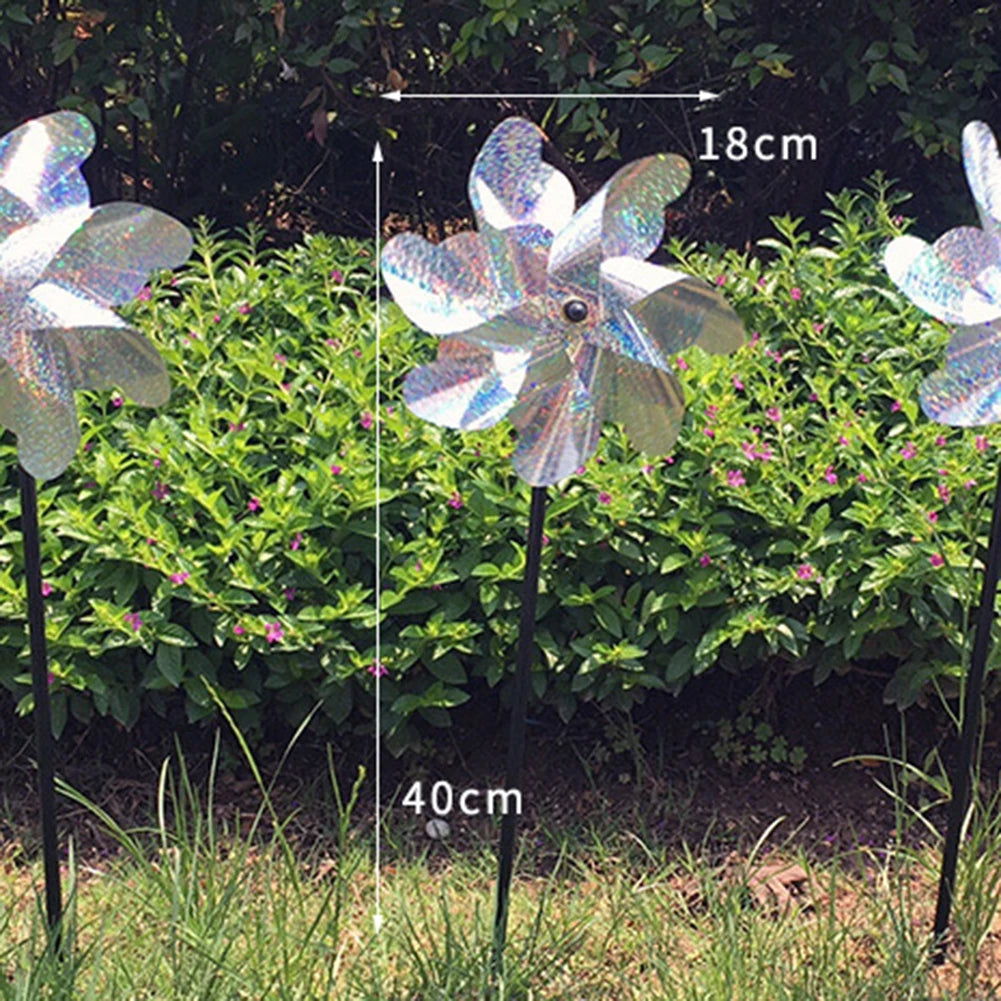 1pc Windmill Bird Repellent Decoration Bird-Scaring Wind Spinner Children Kids Toys Easy Installation Garden Orchard Protection