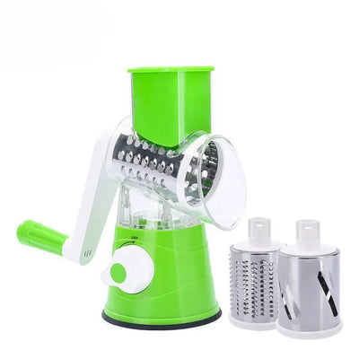 Multifunctional Drum Vegetable Slicer Hand Crank Home Kitchen Chopper Potato Grater Cheese Grinder with Interchangeable Blades