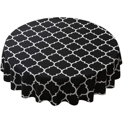 Round Tablecloths Classic American Plaid Waterproof Oil-resistant Prints Wash-free Household Dining Table Coffee Table Picnic