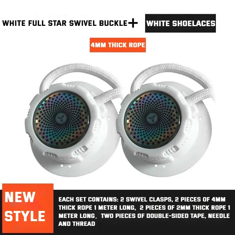 New Automatic Shoelaces Without ties Swivel Buckle Elastic Laces Sneakers Adult Kids unisex 4mm Round Shoelace Shoe Accessories