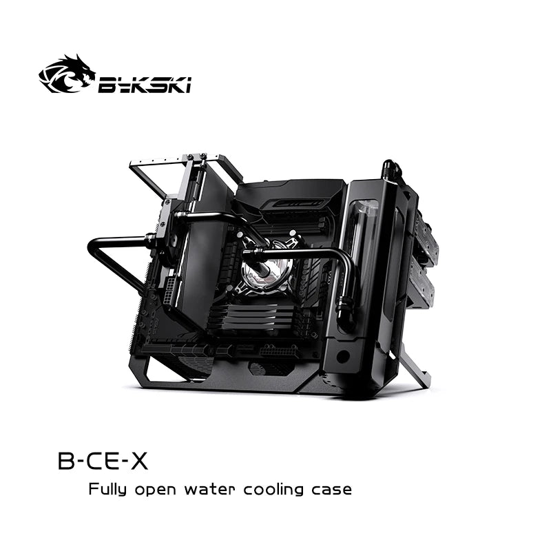 Bykski ATX Open Frame Panoramic Viewing Gaming Computer Case DIY Full Aluminum Water-Cooled Chassis B-CE-X