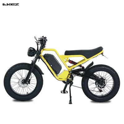 Ebike AKEZ 1500W 48V 18AH Electric Bicycle Full Suspension Removable Battery Fat Tire Hydraulic Brake Adult Electric Bicycle