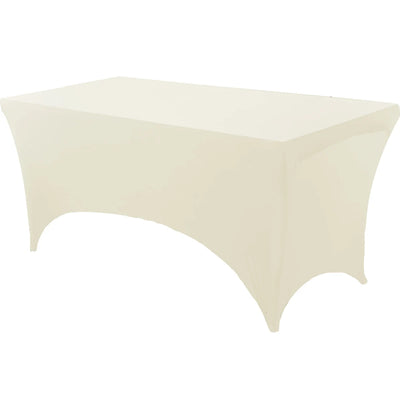 Spandex Rectangle Table Cloth Lycra, Washable and Wrinkle Resistant Table Cover Fitted for Event, Wedding Banquet Party