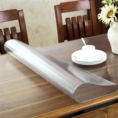 Clear Desk Mat Waterproof Plastic Table Cover Protector Vinyl Tablecloth Clear Desk Pad Protector Easy To Clear
