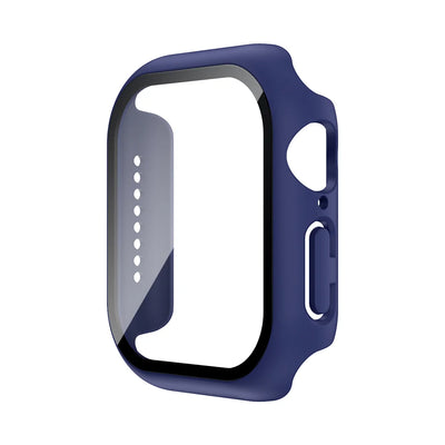Tempered Glass+Case For Apple Watch 38mm 40mm 41mm 42mm 44mm 45mm 46mm Screen Protector Protective Cover iWatch 10 8 7 9 6 SE 5