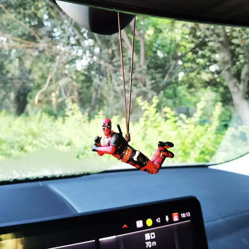 DEADPOOL CAR PENDANT – MINI ACTION FIGURE REARVIEW MIRROR DECORATION