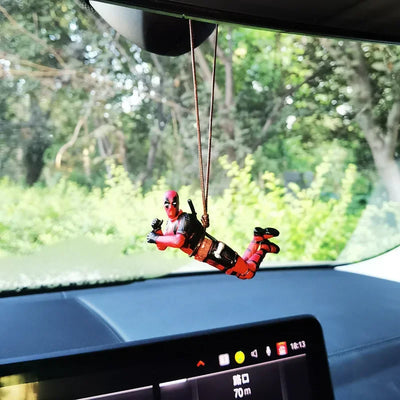 DEADPOOL CAR PENDANT – MINI ACTION FIGURE REARVIEW MIRROR DECORATION