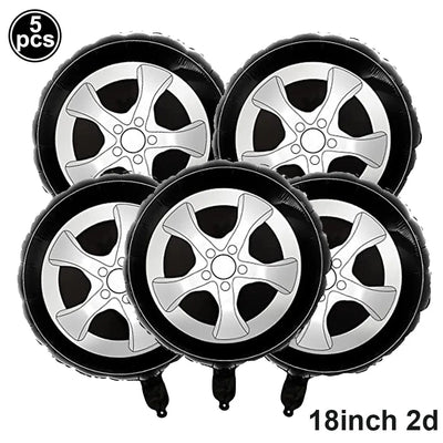 Racing Car Theme 3-Tier Round Cardboard Cupcake Stand  Cars Birthday Party Tablecloth Black and White Checkered Decor Supplies
