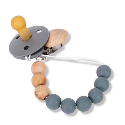 New Design Baby Silicone Pacifier Holder Pacifier Chain Clip Baby Nursing Cavity Toy Silicone Pacifier Baby Accessories