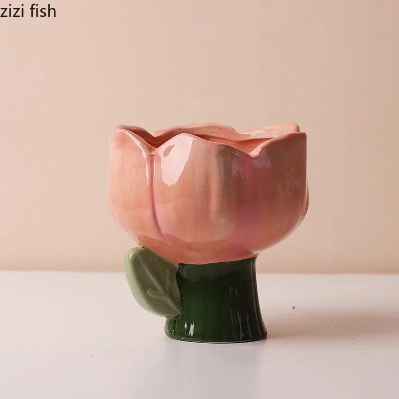 Cartoon Animal Ceramic Flower Pot Succulent Flowerpot Desktop Small Plant Pot Garden Pots Garden Supplies Potting Decoration