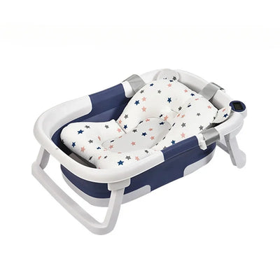 Real-time Temperature Silicone Baby Take A Bath Bathtub Non-Slip Foot Bath Bucket Folding Bathroom With Temperature Sensing