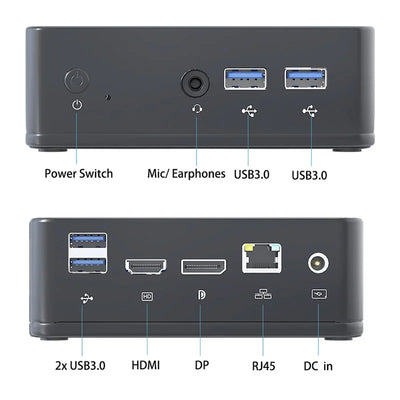 GenMachine New Mini PC AMD 3750H CPU Windows 11 Ryzen DDR4 USB WIFI 5 1000M AMD NUC Gaming Diy Gaming Computer Ordenador