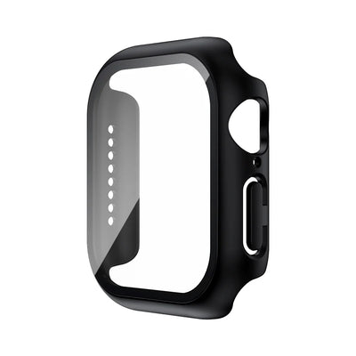 Tempered Glass+Case For Apple Watch 38mm 40mm 41mm 42mm 44mm 45mm 46mm Screen Protector Protective Cover iWatch 10 8 7 9 6 SE 5