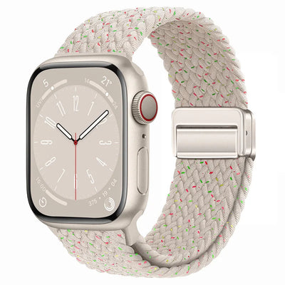 Braided Strap For Apple Watch Band 44mm 40mm 45mm 49mm 41mm 38 buckle Bracelet iWatch Series se 7 3 6 8 9 Ultra 2 Magnetic Band