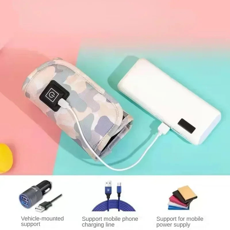 Baby Milk Warmer Baby Nursing Bottle Heater, Portable USB Bottle Warmer for Car, Outdoor Travel Accessories Outdoor Portable