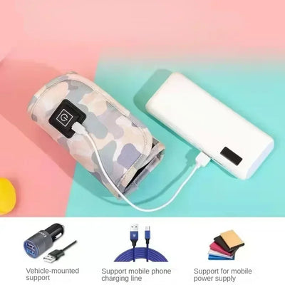 Baby Milk Warmer Baby Nursing Bottle Heater, Portable USB Bottle Warmer for Car, Outdoor Travel Accessories Outdoor Portable
