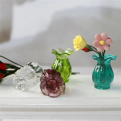 Dollhouse Miniature Food And Play Scene Model Doll Mini Ceramic Pottery Vase Doll Miniatures Classic Miniature Toy Home Decor