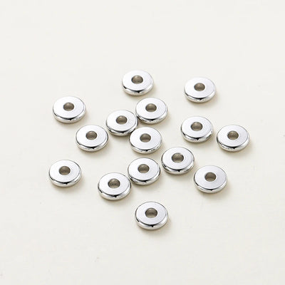 14K/18K Gold Plated 10-30Pcs 3/4/5/6/8mm Spacer Beads for DIY Necklace Bracelet Jewelry Making Supplies Accessories Wholesale