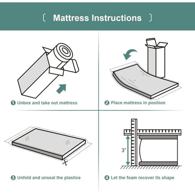3" Mini Crib Mattress, 38" x 24" High-Density Foam, Odorless & Steady, Giraffe Print, Fits Mini Crib