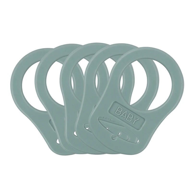 5PCS MULTI-COLOR SILICONE PACIFIER CLIP ADAPTERS FOR MAM DUMMY HOLDERS – UNIVERSAL BABY PACIFIER RING CONNECTORS