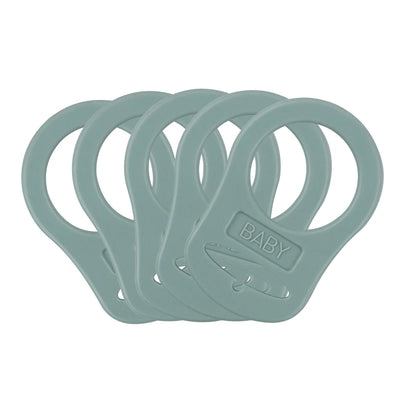 5PCS MULTI-COLOR SILICONE PACIFIER CLIP ADAPTERS FOR MAM DUMMY HOLDERS – UNIVERSAL BABY PACIFIER RING CONNECTORS