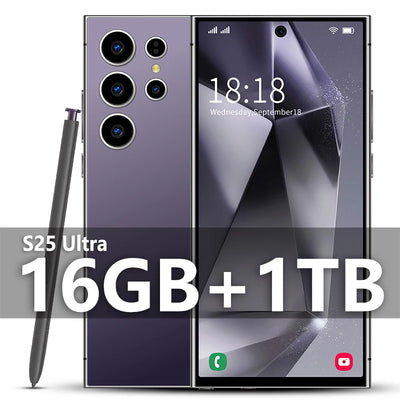 2025 New S25 Ultra Smartphone Original 7.3 Inch Celulares Android Moblie Phones Unlocked 5G Dual Sim Global Version CellPhones