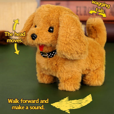 9 Styles Realistic Plush Simulation Smart Dog Children Toy Can Walking And Call Electric Plush Robot Pet Dog Toddler Christmas