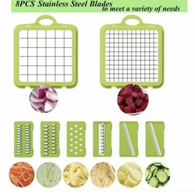 14-in-1 Fruit and Vegetable Slicer, Cutter, Dicer, and Chopper: All-in-One Kitchen Tool for Perfectly Sliced Onions and Veggies