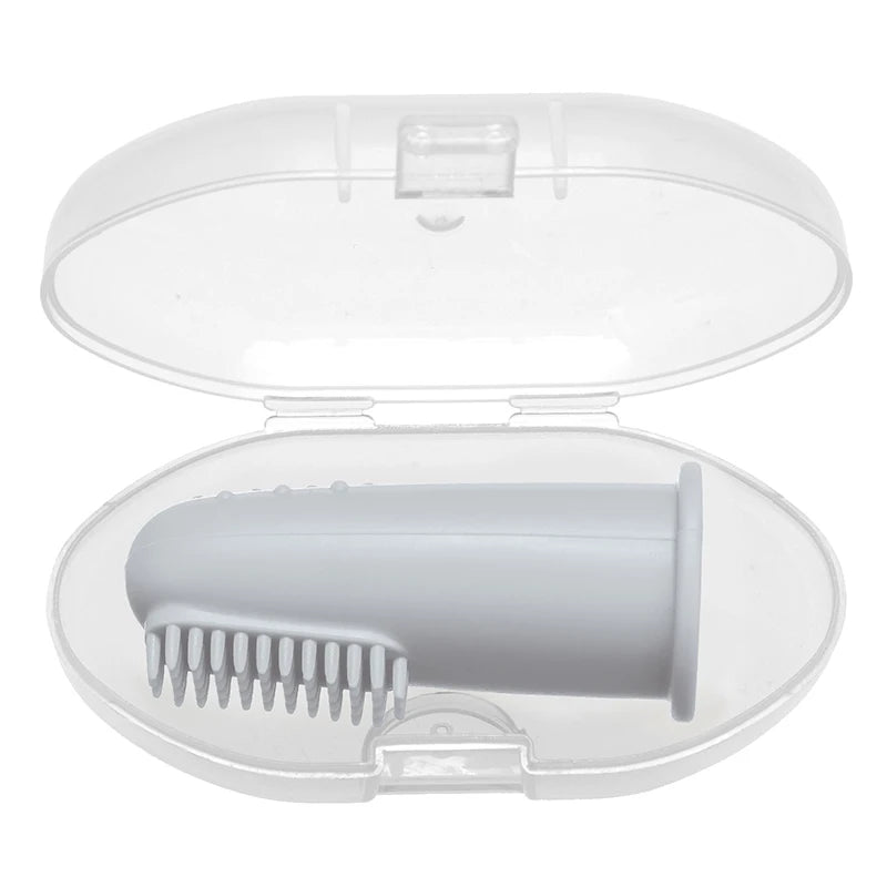 1pcs Children Teether Oral Care Cleaning Brush Baby Health Finger Toothbrush New Born Baby Items Travel Portable Accessories