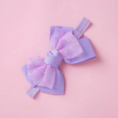 Baby Gauze Bow Headband Kawaii Princess Solid Color Bowknot Hair Band For Newborn Girls Soft Elastic Children's Hair Accessories