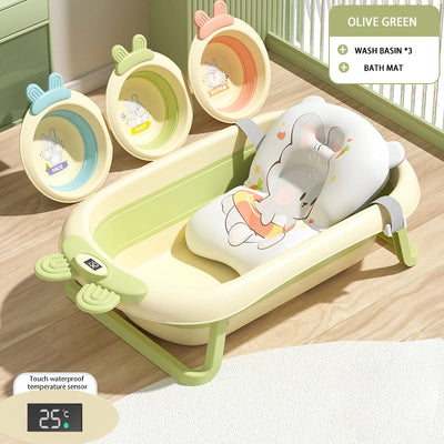 Baby Folding Tub Baby Tub 0-6 years old Large size Newborn Baby Products Bath Seat Bathtub Children's Baby Shower Tub Wash basin