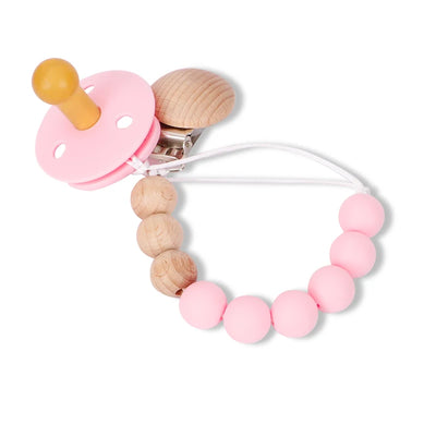 New Design Baby Silicone Pacifier Holder Pacifier Chain Clip Baby Nursing Cavity Toy Silicone Pacifier Baby Accessories
