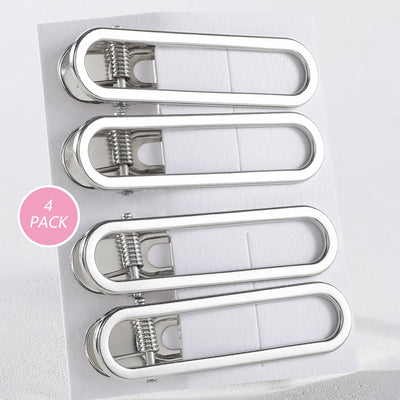 4/24Pcs Silver Y2k Hair Clips for Women Elegant Metal Duckbill Clip Gilrs Hairpins Side Bangs Barrettes Girls Hair Accessories