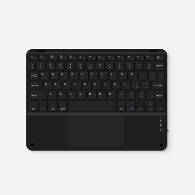 10-INCH SPANISH/ENGLISH BLUETOOTH KEYBOARD – WIRELESS RECHARGEABLE UNIVERSAL KEYBOARD FOR IPAD AIR/PRO, PHONE, TABLET, LAPTOP