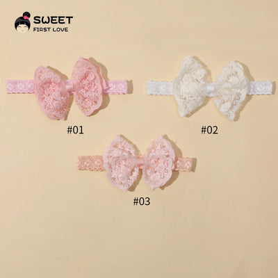 Headbands for Girl Soft Elastic Lace Bow Baby Girl Hair Band Children Turban Kids Headwear Hair Accessories for Newborn Infant