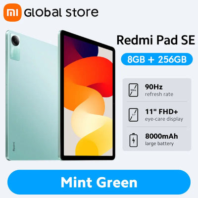 2025 Global Version Redmi Pad SE 128GB / 256GB Snapdragon® 680 Mi Tablet Quad speakers Dolby Atmos® 90Hz 11" Display 8000mAh