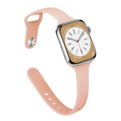 Slim Silicone Strap For Apple Watch Band 45mm 44mm 40mm 41mm 42-38mm sport bracelet iwatch series 8 7 se 3 4 5 6 9 ultra 2 49mm