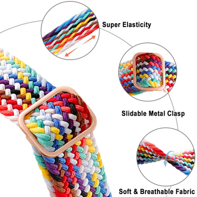 Braided Solo Loop For Apple watch band 45mm 44mm 40mm 49mm 38 41mm Elastic correa bracelet series 8 9 5 4 3 SE 6 7 Ultra 2 strap