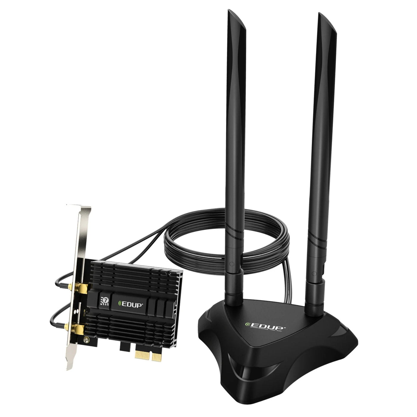 EDUP   BE200 8774Mbps High Speed 2.4GHz/5GHz/6GHz WiFi 7 Network Card Bluetooth 5.4 PCI-E Wireless Adapter Stable Transmission