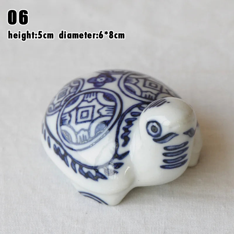 Garden Floating Ceramics Goldfish Creative Ceramic Underglaze Color Hand-painted Turtle Ornament Fish Tank Floating Decor Crafts